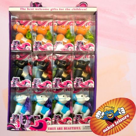Colourful horses in display box