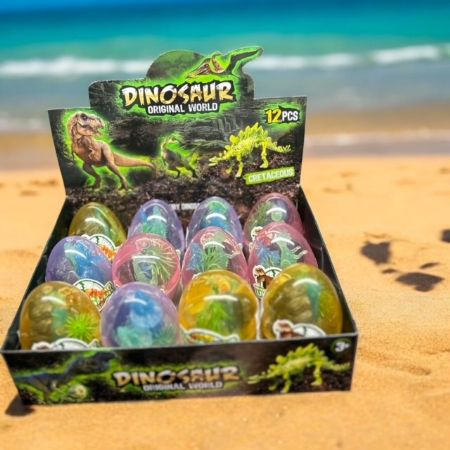 Dinosaur glow in the dark eggs in display box