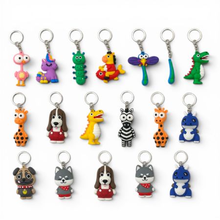 Mixed design keyrings