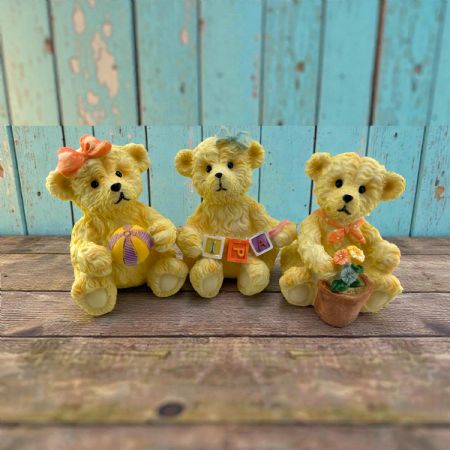 Teddy bear figures (pack of 3)