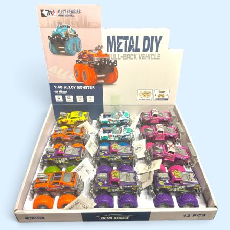 Metal pull back monster truck