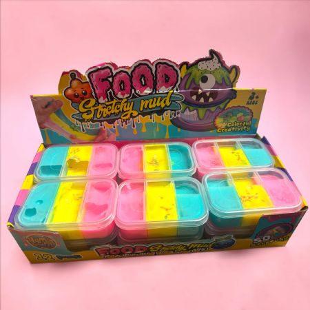 Food stretchy mud slime pots