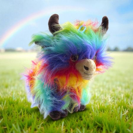 Rainbow Standing Highland cow 25cm/10"