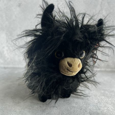 Black Standing Highland cow 25cm/10"
