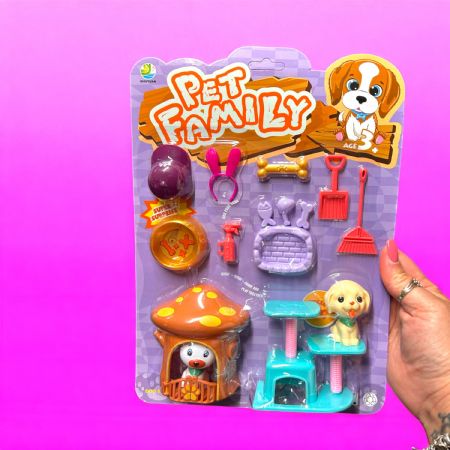 Pet family carded set