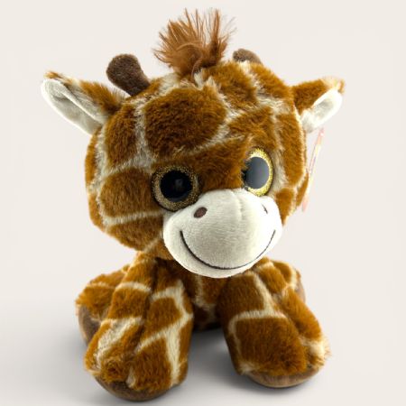 Big eyed sitting giraffe soft toy