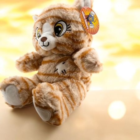 2 Colour Cat soft toy 25cm