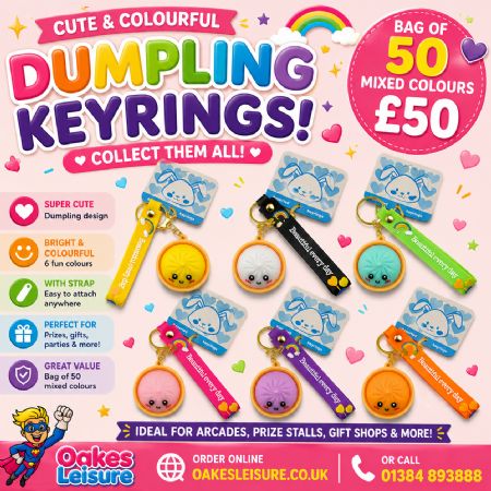Dumpling keyrings, mixed colours