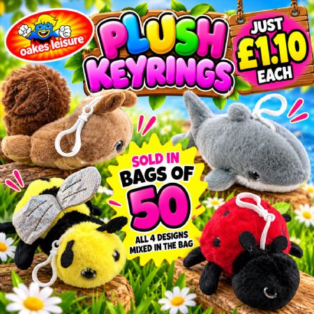 Mixed animals keyring/bag clip