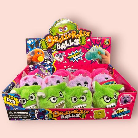 Furry squeeze balls