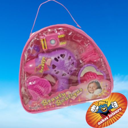 Girls PVC bag with hairdryer