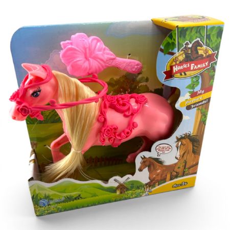 Colourful horse in box