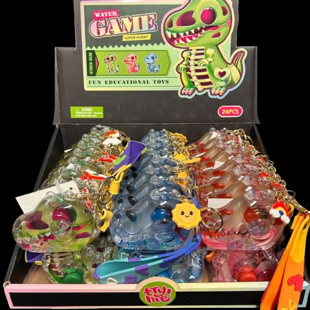 Dinosaur water game with keyring