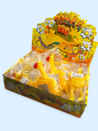 Display box of squeezy turkey's