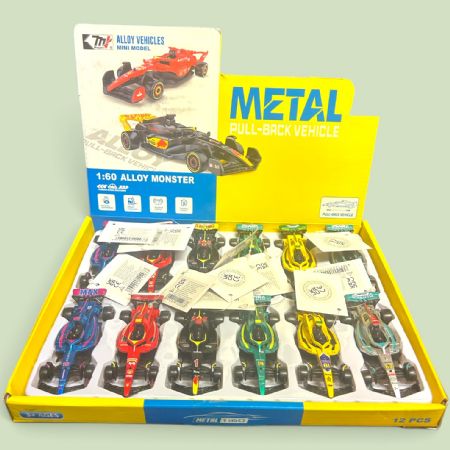 Metal pull back F1 car