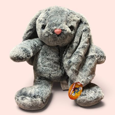 Grey bunny rabbit with long ears 40cm