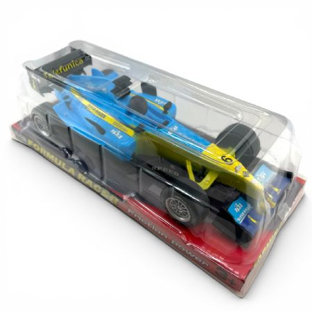 Racing car on plinth