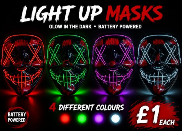 Light up face mask