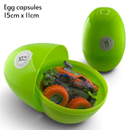Flat bottom egg capsule empty