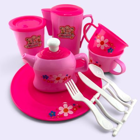 Pink tea set