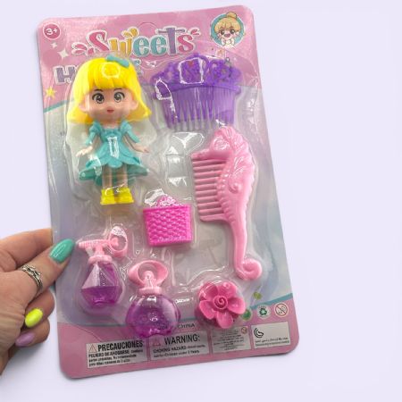 Girl with hair accessories set