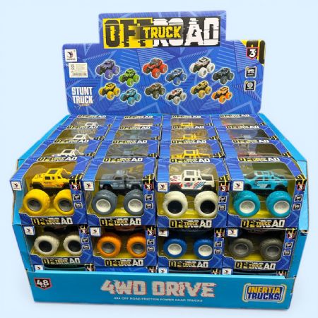 Off road trucks in display box