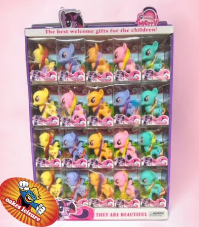 20x Colourful horses in display box