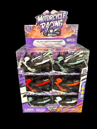 Motorbikes in display box