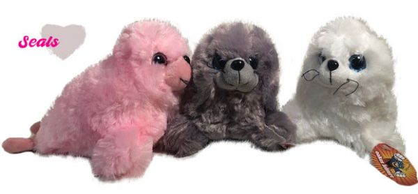 Case of 26cm Fluffy seal toy (150 Pieces)  | 472/249ACASE